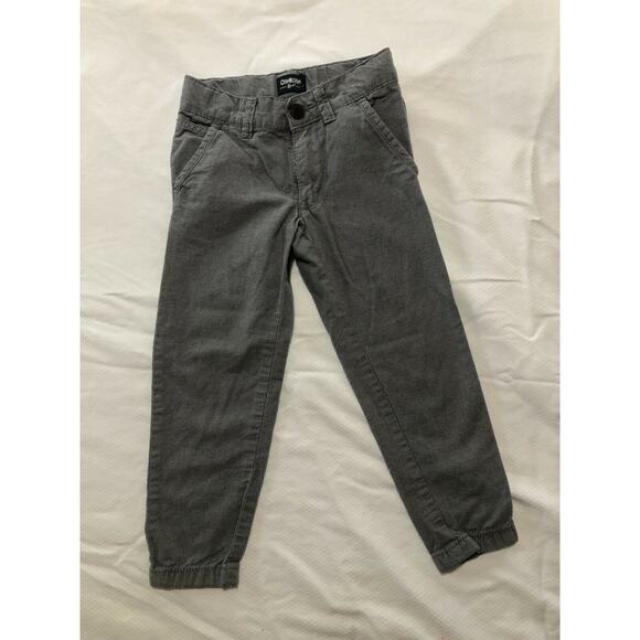 Boys Osh Kosh Slim Gray Khaki Pants Size 4 - Picture 1 of 4